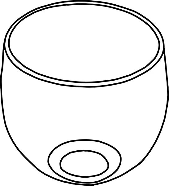 Copa de vidrio Sketch doodle — Vector de stock