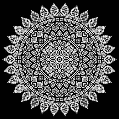 Mandala desen beyaz