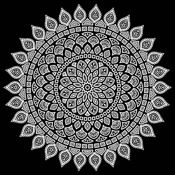 Patrón Mandala blanco — Archivo Imágenes Vectoriales