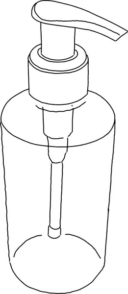 Botella de plástico con dispensador — Vector de stock