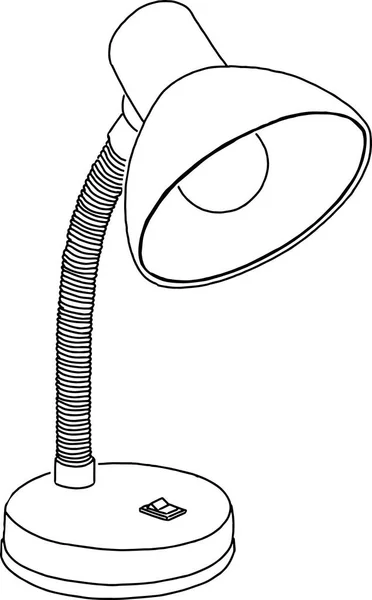 Stolní lampa osnovy — Stockový vektor