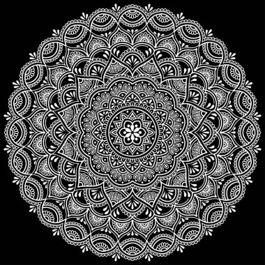 Mandala desen beyaz