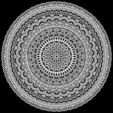 Mandala desen beyaz