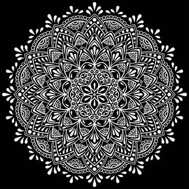 Mandala desen beyaz