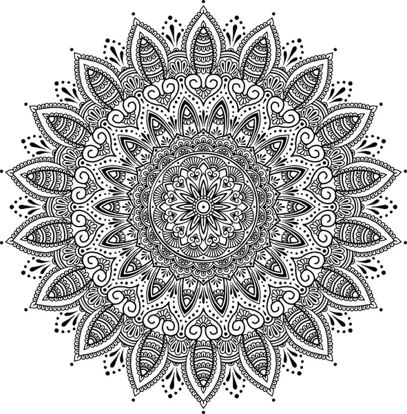 Mandala desen siyah ve beyaz