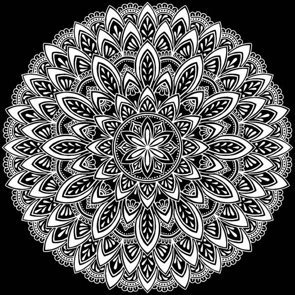 Patrón Mandala blanco — Vector de stock