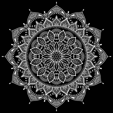 Mandala desen beyaz