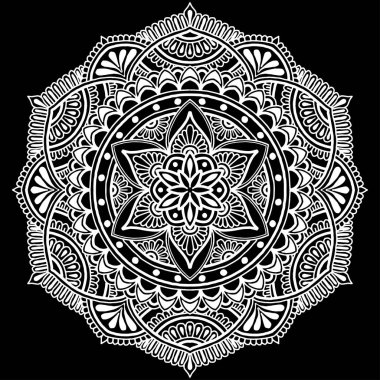 Mandala desen beyaz