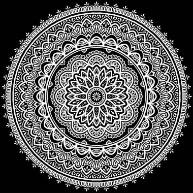 Mandala desen beyaz