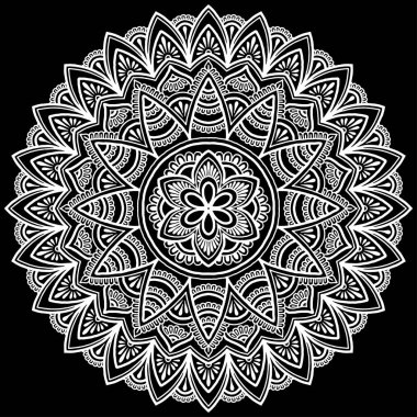 Mandala desen beyaz