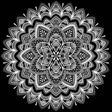 Mandala desen beyaz