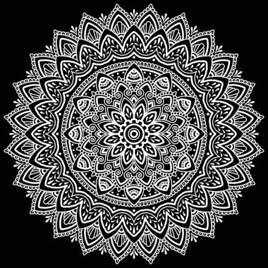 Mandala desen beyaz