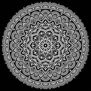 Mandala desen beyaz