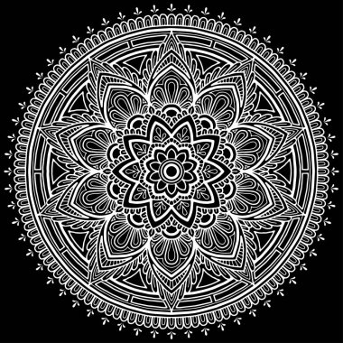 Mandala desen beyaz