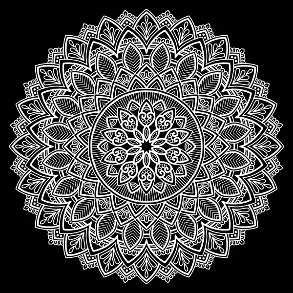 Mandala mintával fehér — Stock Vector