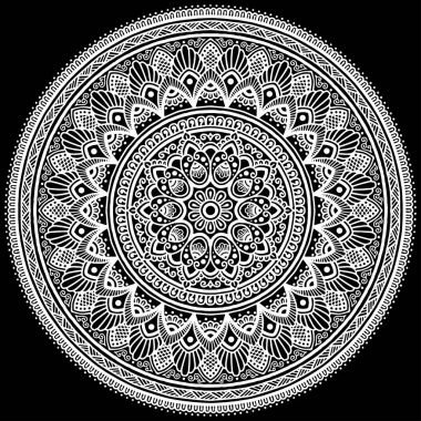 Mandala desen beyaz