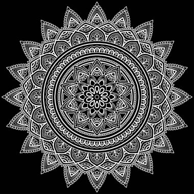 Mandala desen beyaz