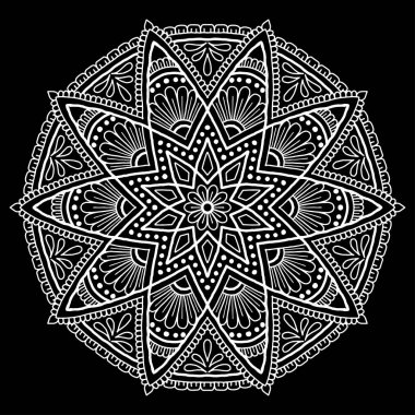 Mandala desen beyaz