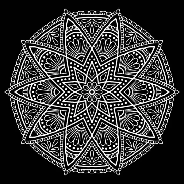 Mandala pattern white — Stock Vector