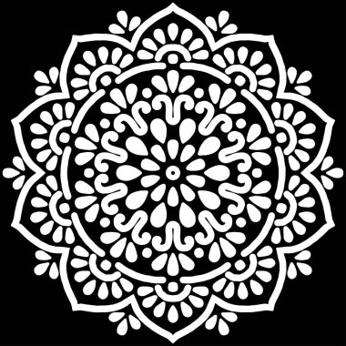 Mandala desen beyaz