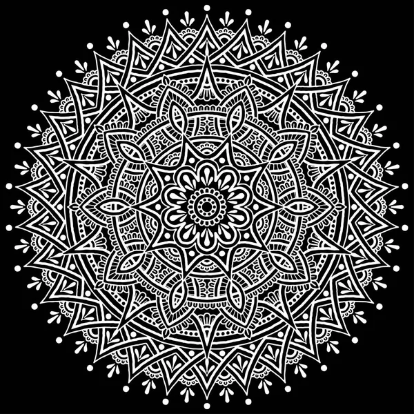 Mandala patroon Wit — Stockvector