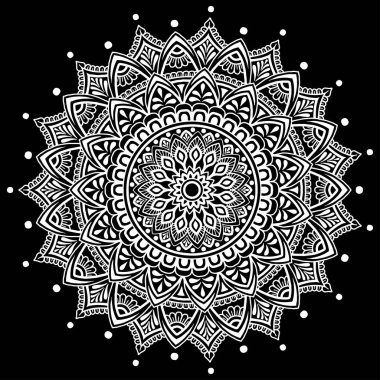 Mandala desen beyaz