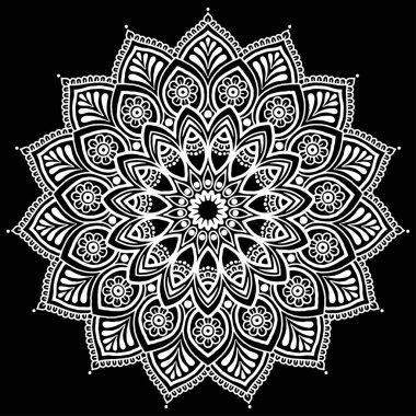 Mandala desen beyaz