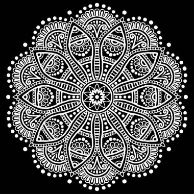 Mandala desen beyaz