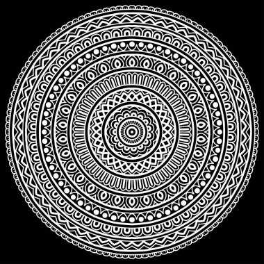 Mandala desen beyaz