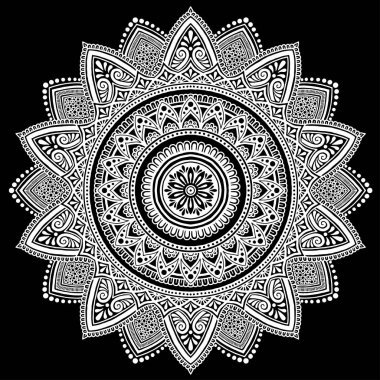 Mandala desen beyaz