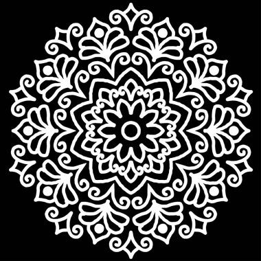 Mandala desen beyaz