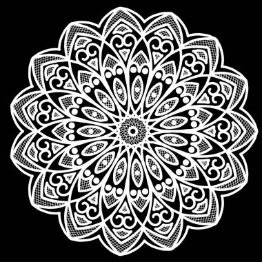 Mandala desen beyaz