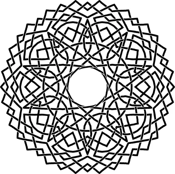 Mandala desen siyah ve beyaz