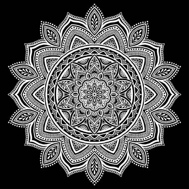 Mandala desen beyaz