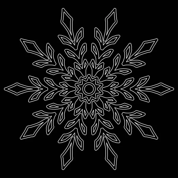 Snowflake Christmas New Year — Stock Vector