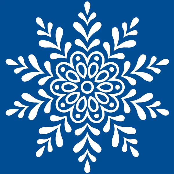 Flocon de neige Noël Nouvel An — Image vectorielle