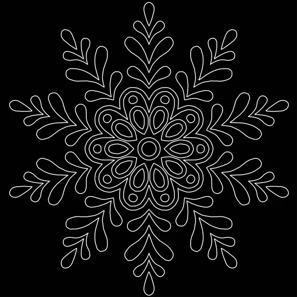 Snowflake Christmas New Year — Stock Vector