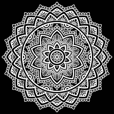 Mandala desen beyaz