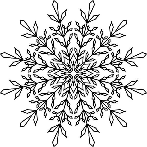 Snowflake Christmas New Year — Stock Vector