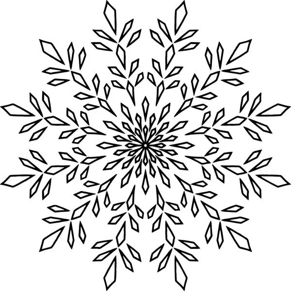Snowflake Christmas New Year — Stock Vector