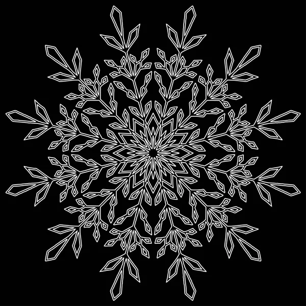 Snowflake Christmas New Year — Stock Vector