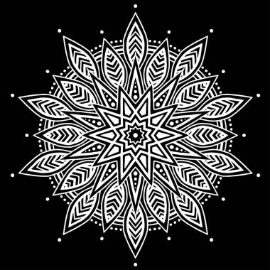 Mandala desen beyaz