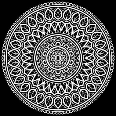 Mandala desen beyaz