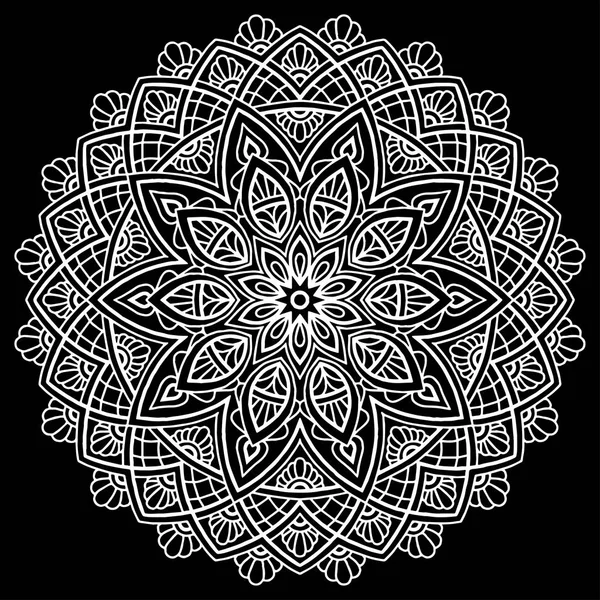 Patrón Mandala blanco — Vector de stock