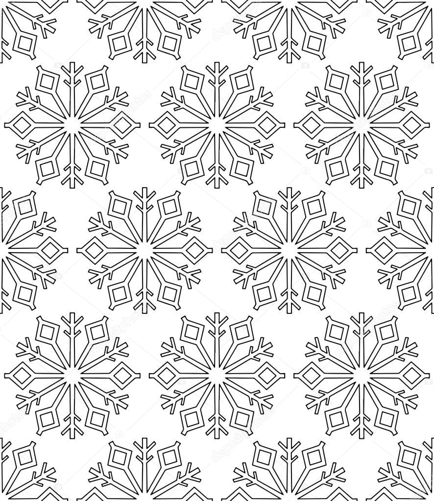 Abstract patterns snowflakes