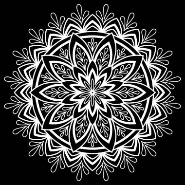 Mandala desen beyaz