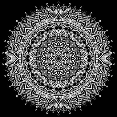 Mandala desen beyaz