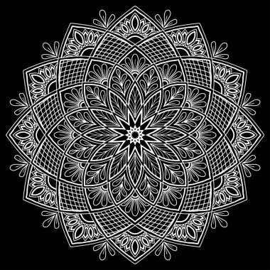 Mandala desen beyaz