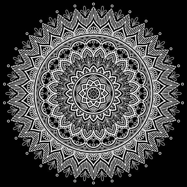 Patrón Mandala blanco — Archivo Imágenes Vectoriales