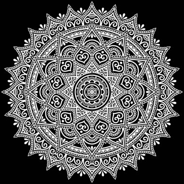 Mandala desen beyaz